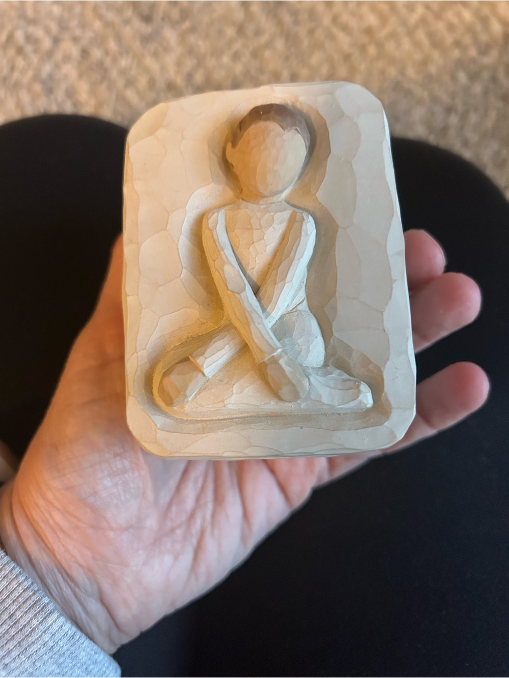 WillowTree- Carved Serenity Meditation Keepsake Box